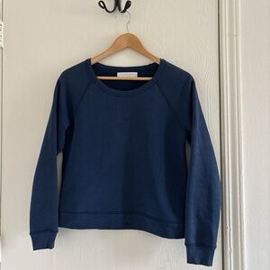 Everlane Navy Crewneck Sweatshirt Size Small Made in USA Cotton Blend